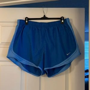Nike DRI-FIT running shorts, size XXL. Color is Blue.